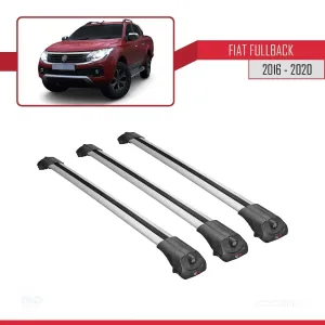 Fiat Fullback 2016-2020 Arası ile uyumlu ACE-1 Ara Atkı Tavan Barı GRİ 3 ADET BAR thumb 3