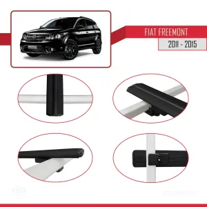Fiat Freemont 2011-2015 Arası ile uyumlu Basic Model Ara Atkı Tavan Barı SİYAH 3 ADET thumb 4