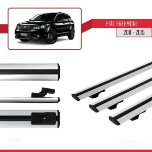 Fiat Freemont 2011-2015 Arası ile uyumlu Basic Model Ara Atkı Tavan Barı GRİ 3 ADET thumb 3