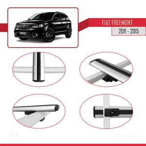 Fiat Freemont 2011-2015 Arası ile uyumlu Basic Model Ara Atkı Tavan Barı GRİ 3 ADET thumb 4