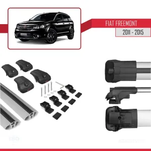 Fiat Freemont 2011-2015 Arası ile uyumlu ACE-1 Ara Atkı Tavan Barı GRİ thumb 5