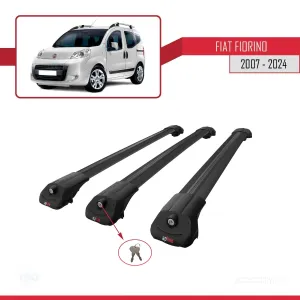 Fiat Fiorino 2007 ve Sonrası ile uyumlu ACE-1 Ara Atkı Tavan Barı SİYAH 3 ADET BAR thumb 4