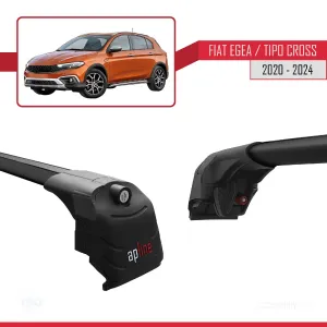 Fiat EGEA CROSS 2020 ve Sonrası ile uyumlu ACE-2 Ara Atkı Tavan Barı SİYAH thumb 5
