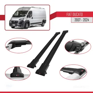 Fiat Ducato 2007 ve Sonrası ile Uyumlu FLY Model Ara Atkı Tavan Barı SİYAH thumb 4