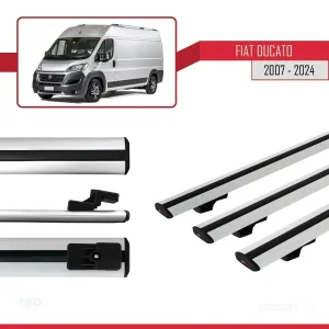 Fiat Ducato 2007 ve Sonrası ile uyumlu Basic Model Ara Atkı Tavan Barı GRİ 3 ADET thumb 5