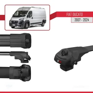 Fiat Ducato 2007 ve Sonrası ile uyumlu ACE-1 Ara Atkı Tavan Barı SİYAH 4 ADET BAR thumb 5
