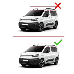 Fiat Doblo 2023 ve Sonrası ile uyumlu HOOK Model Anahtar Kilitli Ara Atkı Tavan Barı GRİ thumb 2