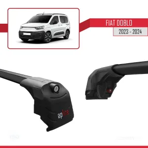 Fiat Doblo 2023 ve Sonrası ile uyumlu ACE-2 Ara Atkı Tavan Barı SİYAH thumb 5