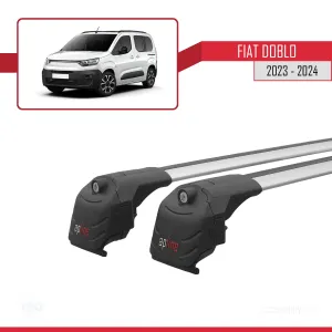 Fiat Doblo 2023 ve Sonrası ile uyumlu ACE-2 Ara Atkı Tavan Barı GRİ thumb 4