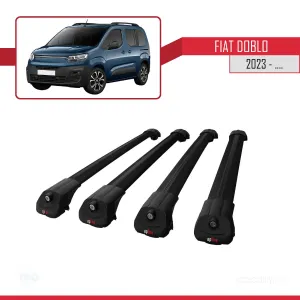 Fiat Doblo 2023 ve Sonrası ile uyumlu ACE-1 Ara Atkı Tavan Barı SİYAH 4 ADET BAR thumb 4