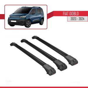 Fiat Doblo 2023 ve Sonrası ile uyumlu ACE-1 Ara Atkı Tavan Barı SİYAH 3 ADET BAR thumb 3