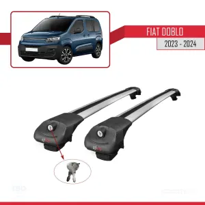 Fiat Doblo 2023 ve Sonrası ile uyumlu ACE-1 Ara Atkı Tavan Barı GRİ thumb 4