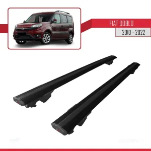 Fiat Doblo 2010-2022 Arası ile uyumlu HOOK Model Anahtar Kilitli Ara Atkı Tavan Barı SİYAH thumb 4