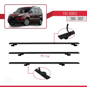 Fiat Doblo 2010-2022 Arası ile uyumlu Basic Model Ara Atkı Tavan Barı SİYAH 3 ADET thumb 5