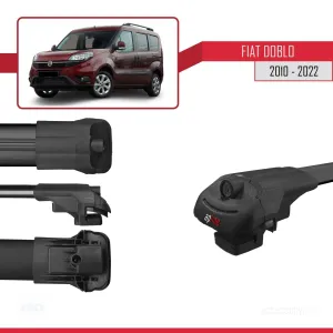 Fiat Doblo 2010-2022 Arası ile uyumlu ACE-1 Ara Atkı Tavan Barı SİYAH 4 ADET BAR thumb 5