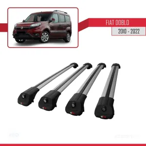 Fiat Doblo 2010-2022 Arası ile uyumlu ACE-1 Ara Atkı Tavan Barı GRİ 4 ADET BAR thumb 4