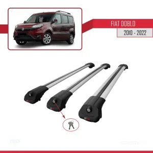 Fiat Doblo 2010-2022 Arası ile uyumlu ACE-1 Ara Atkı Tavan Barı GRİ 3 ADET BAR thumb 4