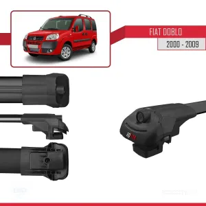 Fiat Doblo 2000-2009 Arası ile uyumlu ACE-1 Ara Atkı Tavan Barı SİYAH 4 ADET BAR thumb 5