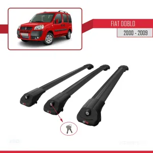 Fiat Doblo 2000-2009 Arası ile uyumlu ACE-1 Ara Atkı Tavan Barı SİYAH 3 ADET BAR thumb 4