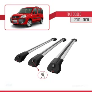 Fiat Doblo 2000-2009 Arası ile uyumlu ACE-1 Ara Atkı Tavan Barı GRİ 3 ADET BAR thumb 4
