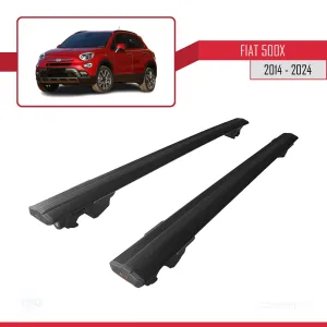 Fiat 500X 2014 ve Sonrası ile uyumlu HOOK Model Anahtar Kilitli Ara Atkı Tavan Barı SİYAH thumb 4