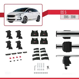 DS 5 2015-2018 Arası ile uyumlu ACE-4 Ara Atkı Tavan Barı GRİ thumb 4