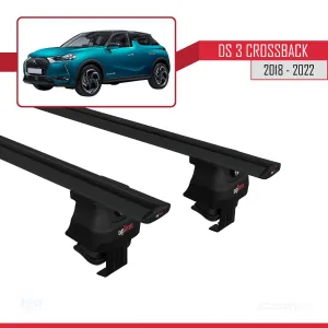 DS 3 Crossback 2018-2022 Arası ile uyumlu ACE-4 Ara Atkı Tavan Barı SİYAH thumb 4