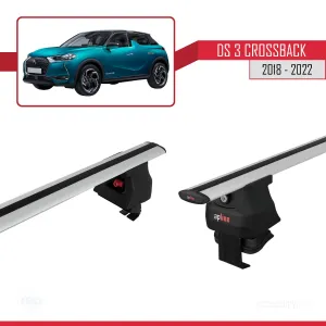 DS 3 Crossback 2018-2022 Arası ile uyumlu ACE-4 Ara Atkı Tavan Barı GRİ thumb 3