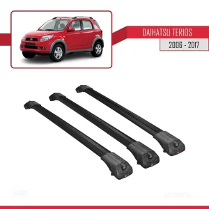Daihatsu Terios 2006-2017 Arası ile uyumlu ACE-1 Ara Atkı Tavan Barı SİYAH 3 ADET BAR thumb 3