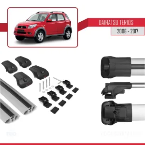 Daihatsu Terios 2006-2017 Arası ile uyumlu ACE-1 Ara Atkı Tavan Barı GRİ thumb 5