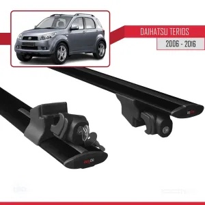 Daihatsu Terios 2006-2016 Arası ile uyumlu HOOK Model Anahtar Kilitli Ara Atkı Tavan Barı SİYAH thumb 5