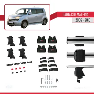 Daihatsu Materia 2006-2016 Arası ile uyumlu ACE-4 Ara Atkı Tavan Barı GRİ thumb 4