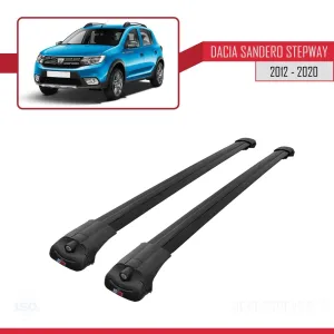 Dacia Sandero Stepway 2012-2020 Arası ile uyumlu ACE-1 Ara Atkı Tavan Barı SİYAH thumb 3