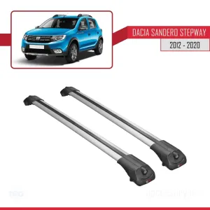 Dacia Sandero STEPWAY 2012-2020 Arası ile uyumlu ACE-1 Ara Atkı Tavan Barı GRİ thumb 3