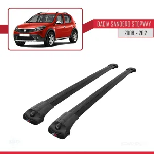 Dacia Sandero Stepway 2008-2012 Arası ile uyumlu ACE-1 Ara Atkı Tavan Barı SİYAH thumb 4