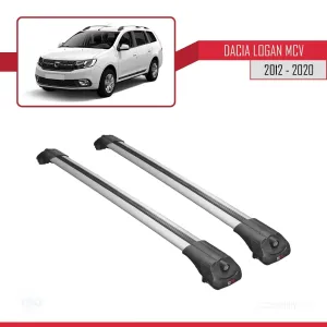 Dacia Logan MCV 2012-2020 Arası ile uyumlu ACE-1 Ara Atkı Tavan Barı GRİ thumb 3