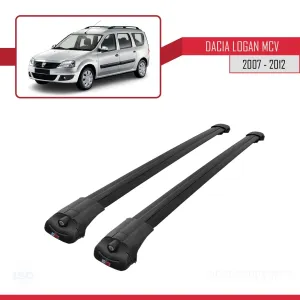 Dacia Logan MCV 2007-2012 Arası ile uyumlu ACE-1 Ara Atkı Tavan Barı SİYAH thumb 3
