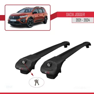 Dacia Jogger 2021 ve Sonrası ile uyumlu ACE-1 Ara Atkı Tavan Barı SİYAH thumb 4