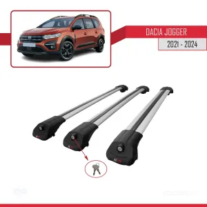 Dacia Jogger 2021 ve Sonrası ile uyumlu ACE-1 Ara Atkı Tavan Barı GRİ 3 ADET BAR thumb 4