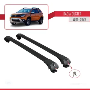 Dacia Duster 2018-2023 Arası ile uyumlu ACE-1 Ara Atkı Tavan Barı SİYAH thumb 4