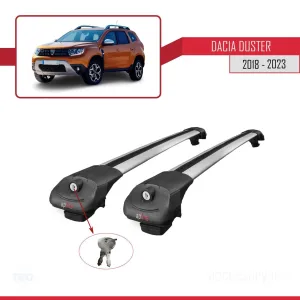 Dacia Duster 2018-2023 Arası ile uyumlu ACE-1 Ara Atkı Tavan Barı GRİ thumb 4