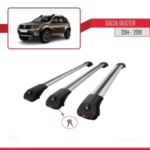 Dacia Duster 2014-2018 Arası ile uyumlu ACE-1 Ara Atkı Tavan Barı GRİ 3 ADET BAR thumb 4
