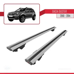 Dacia Duster 2010-2013 Arası ile uyumlu HOOK Model Anahtar Kilitli Ara Atkı Tavan Barı GRİ thumb 4