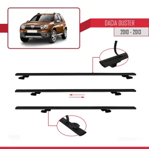 Dacia Duster 2010-2013 Arası ile uyumlu Basic Model Ara Atkı Tavan Barı SİYAH 3 ADET thumb 5