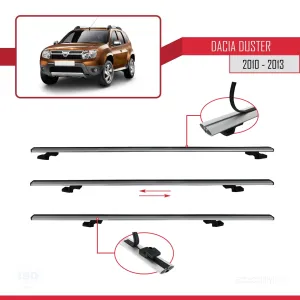 Dacia Duster 2010-2013 Arası ile uyumlu Basic Model Ara Atkı Tavan Barı GRİ 3 ADET thumb 5