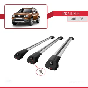 Dacia Duster 2010-2013 Arası ile uyumlu ACE-1 Ara Atkı Tavan Barı GRİ 3 ADET BAR thumb 4