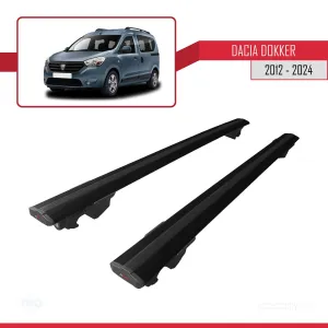 Dacia Dokker 2012 ve Sonrası ile uyumlu HOOK Model Anahtar Kilitli Ara Atkı Tavan Barı SİYAH thumb 4