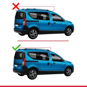 Dacia Dokker 2012 ve Sonrası ile Uyumlu FLY Model Ara Atkı Tavan Barı SİYAH thumb 3