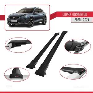 Cupra Formentor 2020 ve Sonrası ile Uyumlu FLY Model Ara Atkı Tavan Barı SİYAH thumb 5