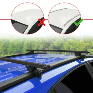 Citroen Nemo 2007-2017 Arası ile Uyumlu HOOK Model Anahtar Kilitli Ara Atkı Tavan Barı SİYAH thumb 2